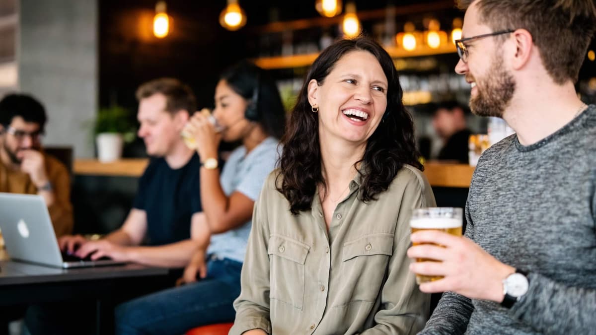 Nerd community having fun